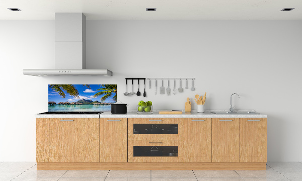 Cooker splashback Palms on Bora Bora