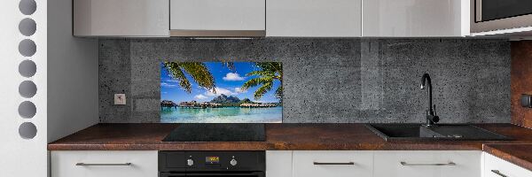 Cooker splashback Palms on Bora Bora