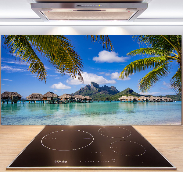 Cooker splashback Palms on Bora Bora