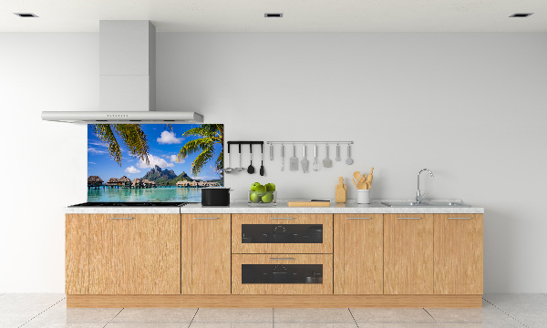 Cooker splashback Palms on Bora Bora