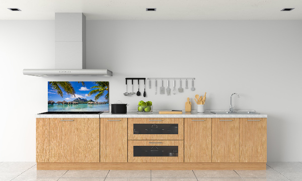 Cooker splashback Palms on Bora Bora