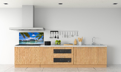 Cooker splashback Palms on Bora Bora