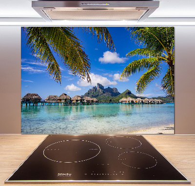 Cooker splashback Palms on Bora Bora