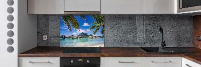 Cooker splashback Palms on Bora Bora