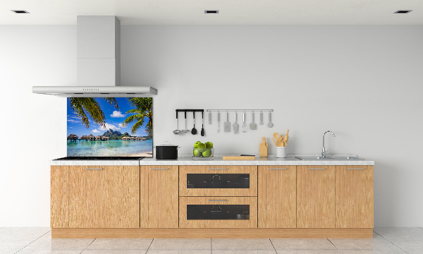 Cooker splashback Palms on Bora Bora