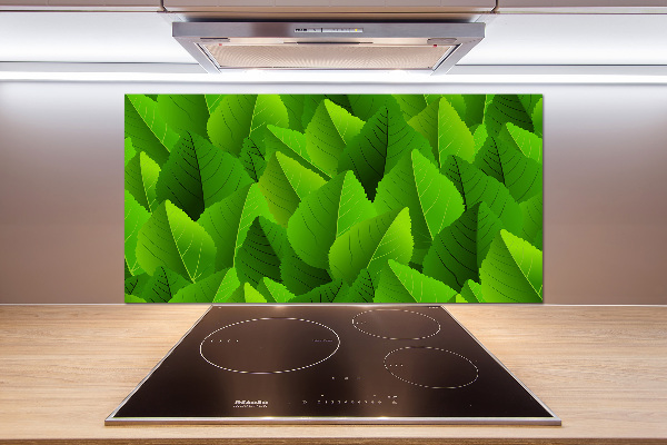 Kitchen splashback Green leaves