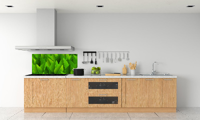 Kitchen splashback Green leaves