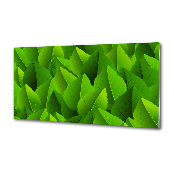 Kitchen splashback Green leaves