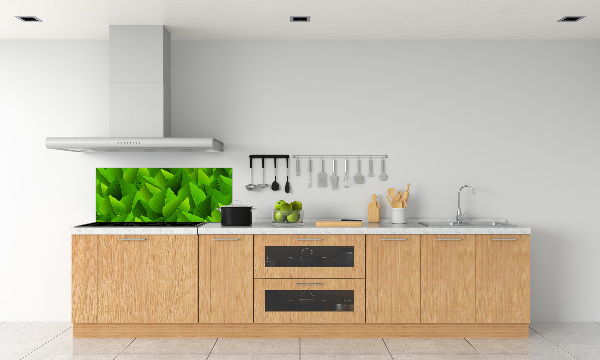 Kitchen splashback Green leaves