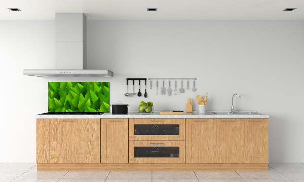 Kitchen splashback Green leaves