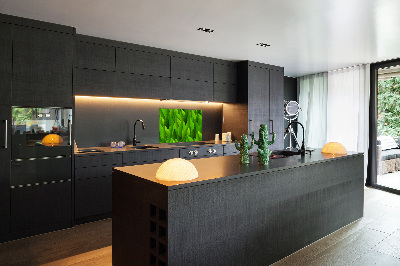 Kitchen splashback Green leaves