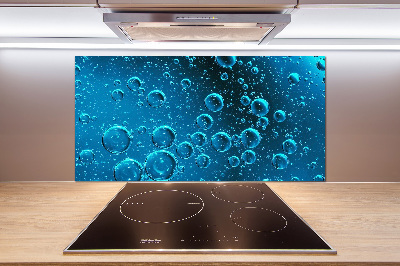 Glass splashback Bubbles under water