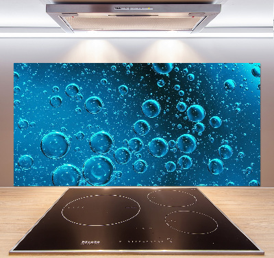 Glass splashback Bubbles under water