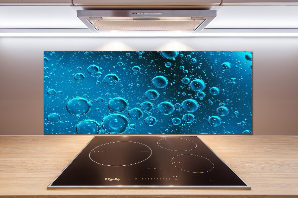 Glass splashback Bubbles under water