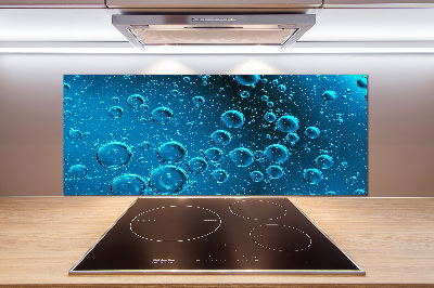 Glass splashback Bubbles under water