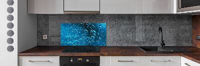 Glass splashback Bubbles under water