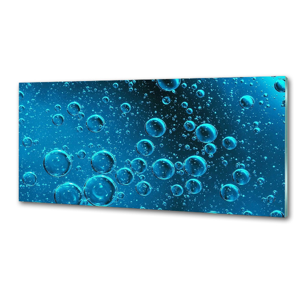 Glass splashback Bubbles under water