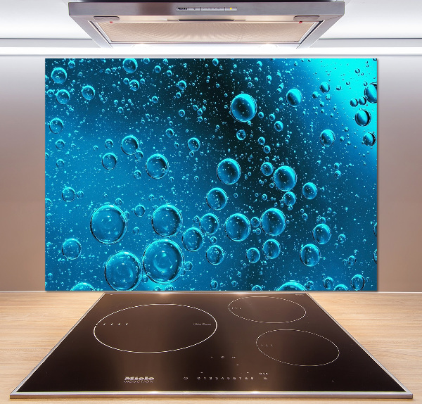 Glass splashback Bubbles under water