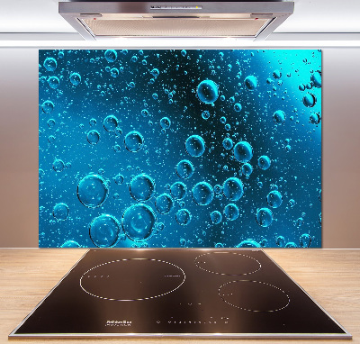 Glass splashback Bubbles under water