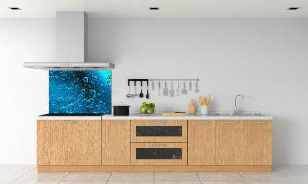 Glass splashback Bubbles under water