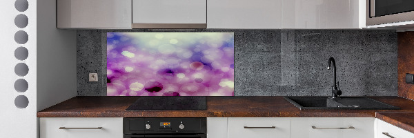 Kitchen splashback Purple wheels