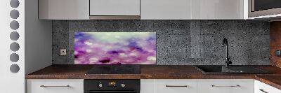 Kitchen splashback Purple wheels