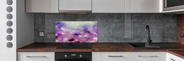 Kitchen splashback Purple wheels