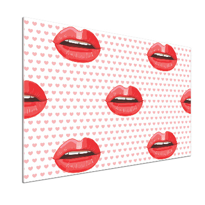 Cooker splashback Red lips