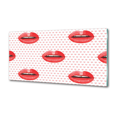 Cooker splashback Red lips