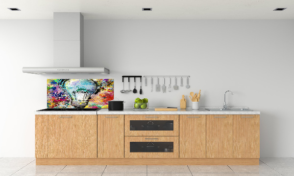 Splashback panel for kitchen Bulb