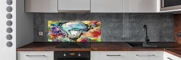 Splashback panel for kitchen Bulb