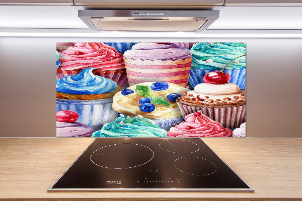 Kitchen splashback Colorful muffins