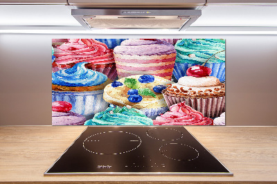 Kitchen splashback Colorful muffins