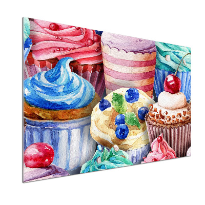 Kitchen splashback Colorful muffins