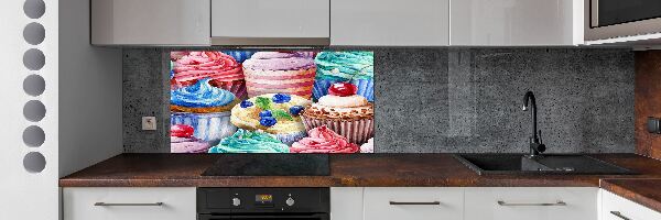 Kitchen splashback Colorful muffins