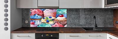 Kitchen splashback Colorful muffins