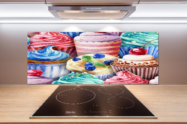 Kitchen splashback Colorful muffins