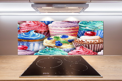 Kitchen splashback Colorful muffins