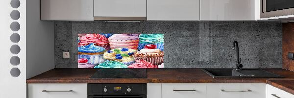 Kitchen splashback Colorful muffins