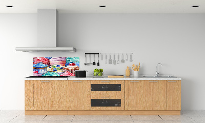 Kitchen splashback Colorful muffins