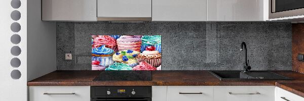 Kitchen splashback Colorful muffins