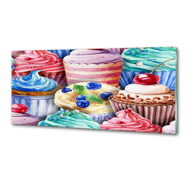 Kitchen splashback Colorful muffins