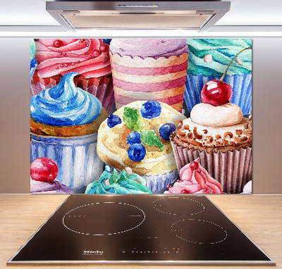 Kitchen splashback Colorful muffins