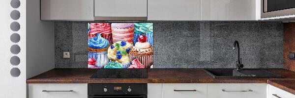 Kitchen splashback Colorful muffins