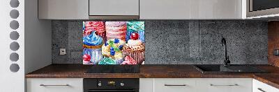 Kitchen splashback Colorful muffins