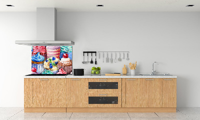 Kitchen splashback Colorful muffins