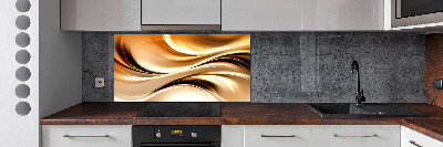 Kitchen wall panels Abstract waves