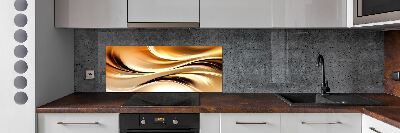 Kitchen wall panels Abstract waves