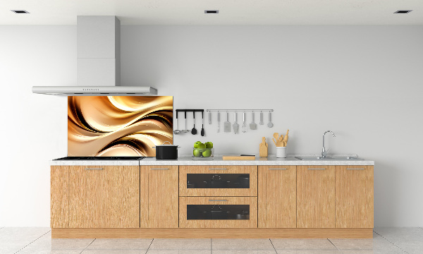 Kitchen wall panels Abstract waves