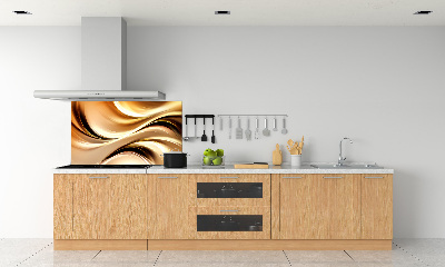 Kitchen wall panels Abstract waves